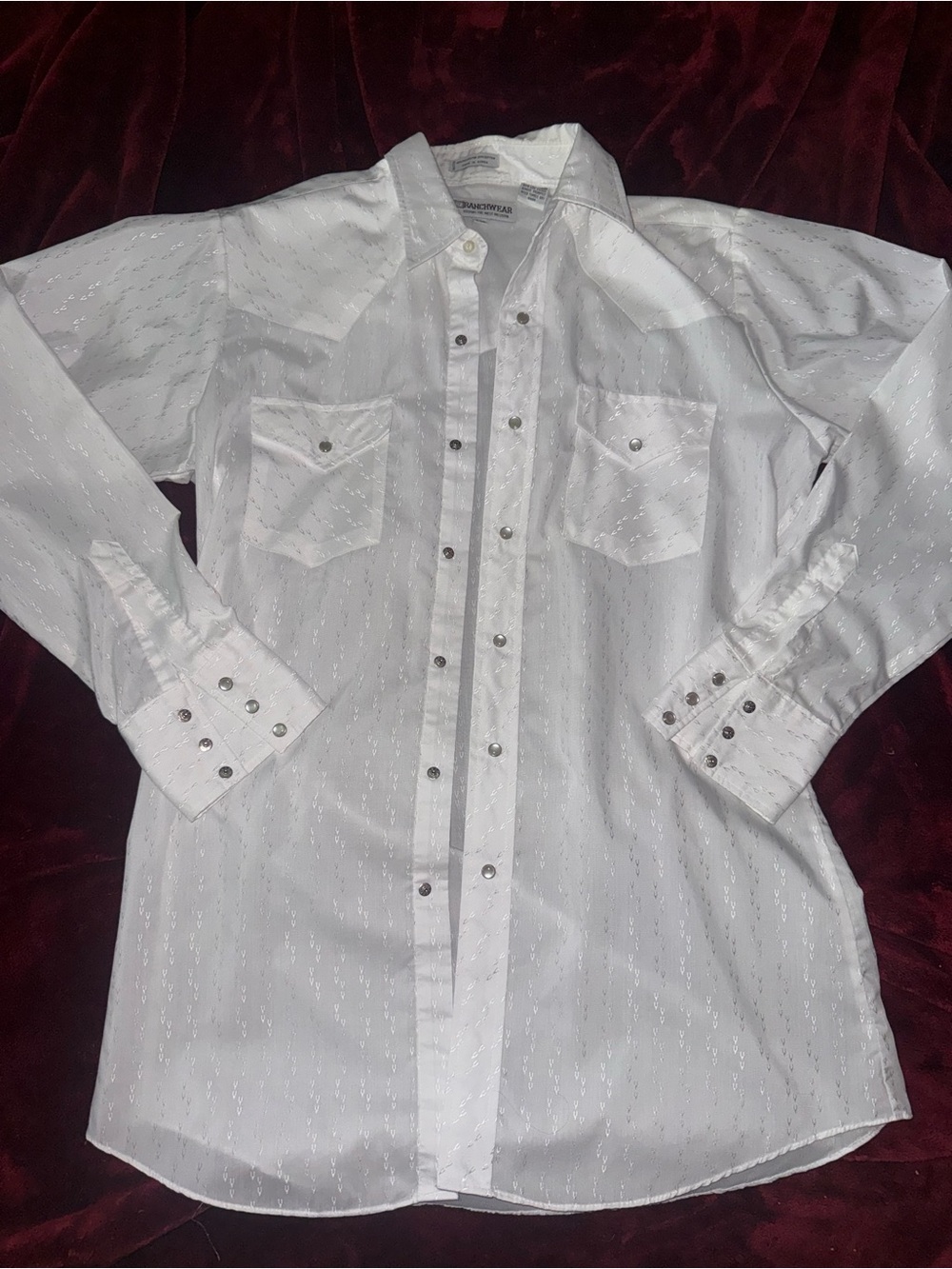 STS Ranchwear White Western Snap Shirt